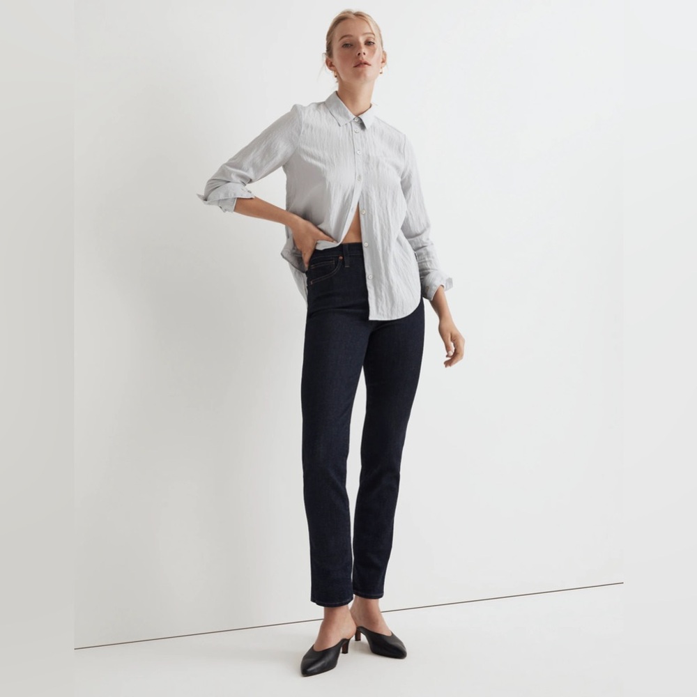 NWT Madewell Stovepipe Jeans - Black Rinse Wash - 25 - Picture 2 of 10
